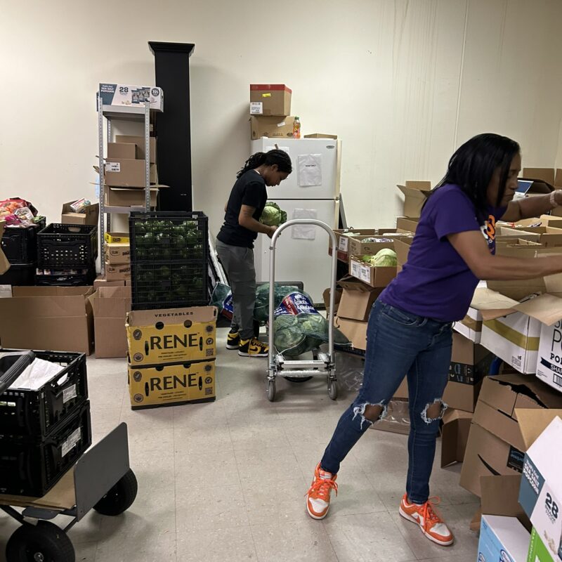 Food Pantry Preparing Boxes 1